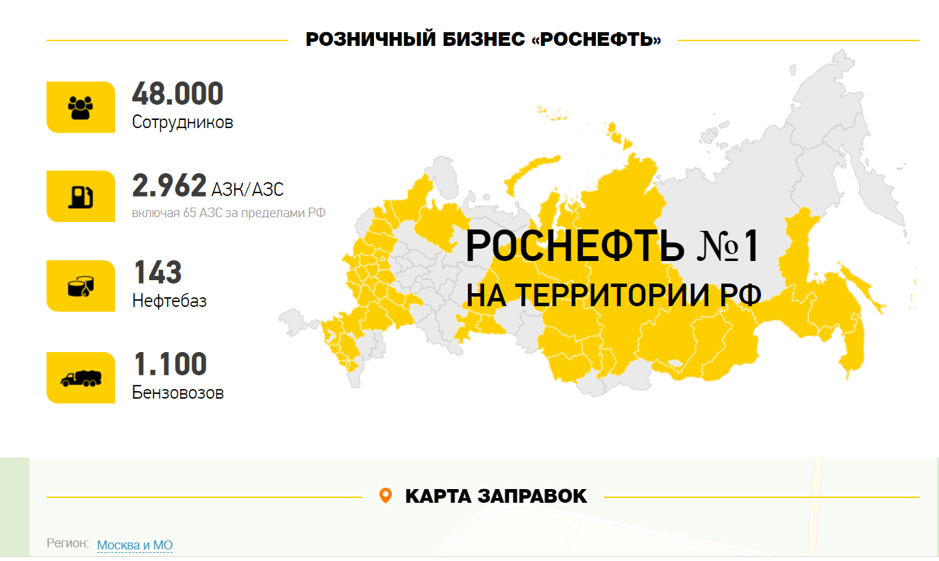 Азс роснефть карта заправок