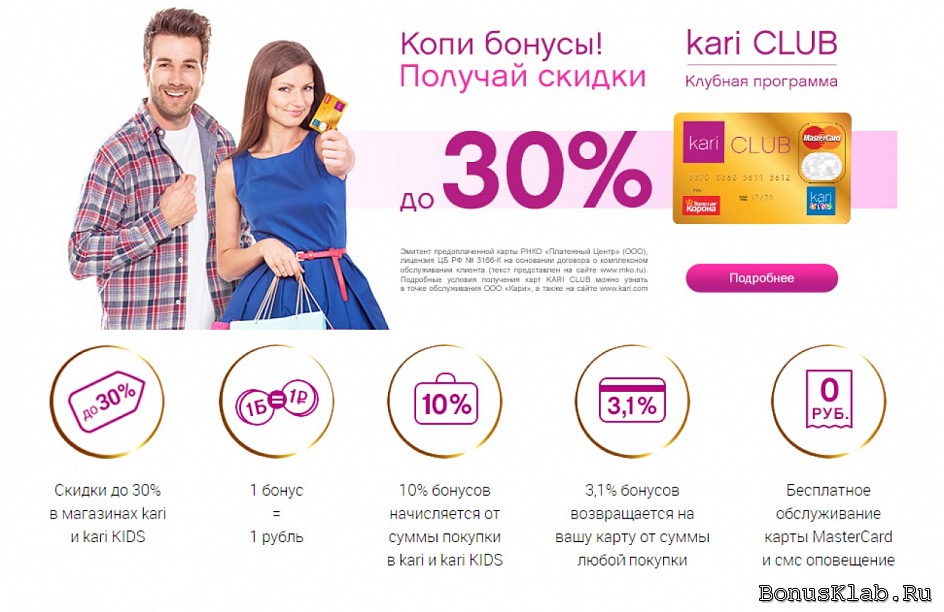 Kari club карта